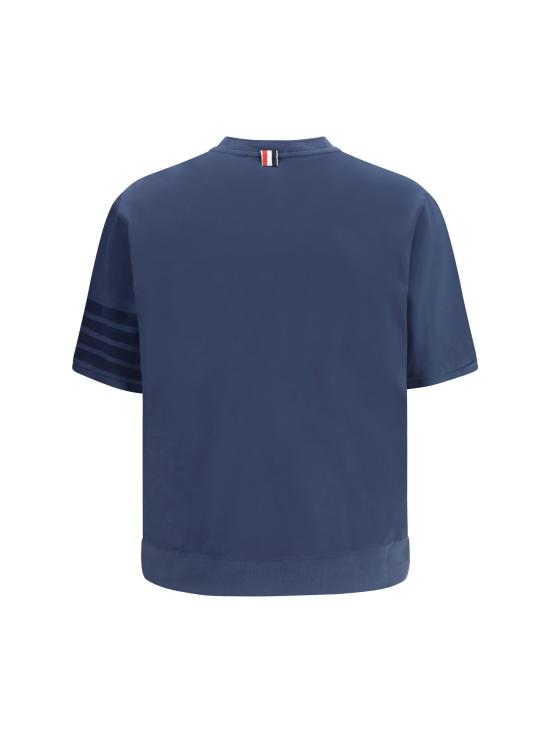 26FW 톰브라운 코튼 저지 4바 티 MJS303AJ0253 415 NAVY - THOM BROWNE