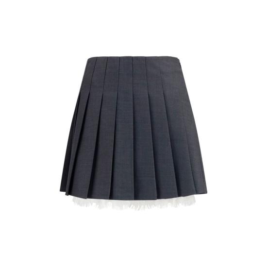 26FW 셀프 포트레이트 스커트 SEPF26006SKGRGREYBB GRAY