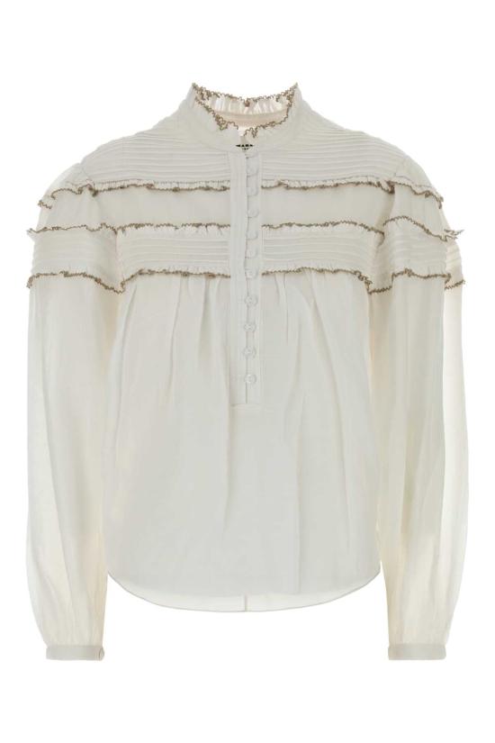 26FW 이자벨마랑에뚜왈 도안 블라우스 HT0914FBB3J04E 20WH WHITE