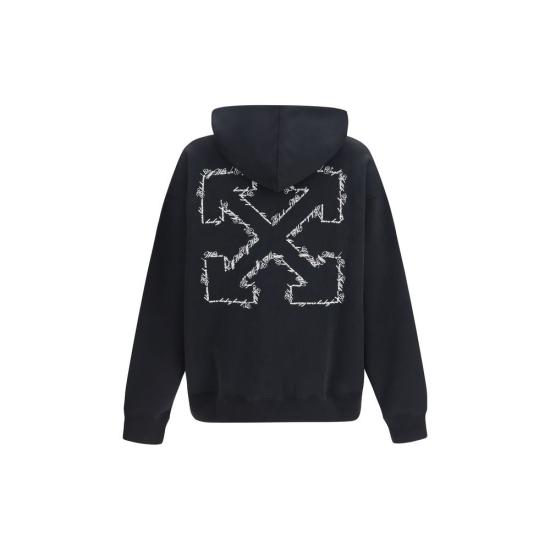 26SS 오프화이트 후드 티셔츠 OF44MBB085S26F0040010001BB BLACK - OFF WHITE
