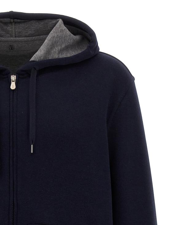 26FW 브루넬로 쿠치넬리 후드 티셔츠 BR292406BM BLUE - BRUNELLO CUCINELLI