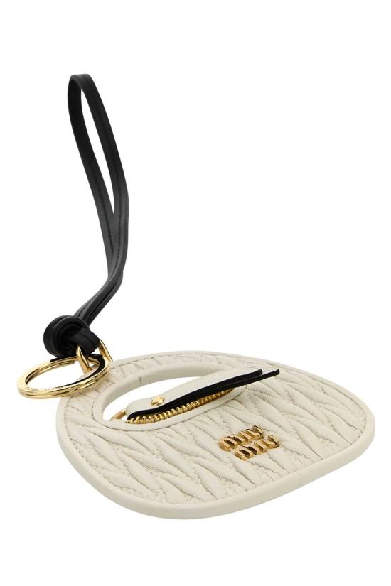 26SS 미우미우 완더 레더 참 5TL3572CWB F0009 WHITE - MIU MIU