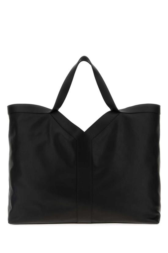25FW 생로랑 그레인 레더 Y 맥시 토트 백 838281AAEIF 1000 BLACK