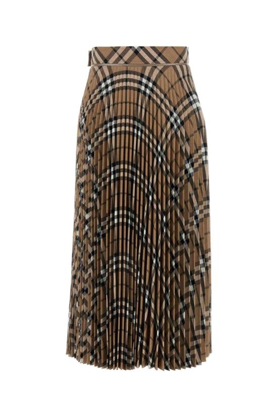  버버리 체크 플리츠 스커트 8093011 C1202 BEIGE - BURBERRY