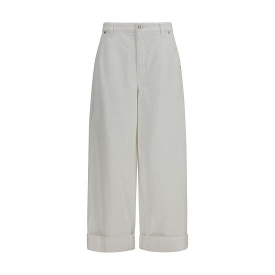 26SS 브루넬로 쿠치넬리 스트레이트 팬츠 BRM0H81P4064C600BB WHITE