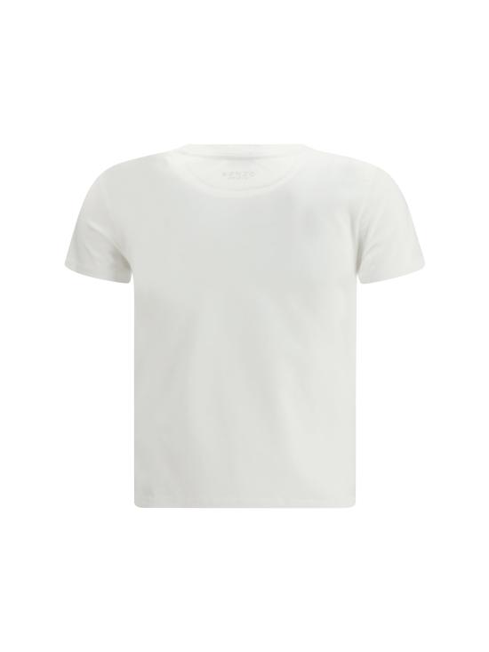26SS 겐조 와일드 타이거 엠브로이더드 티셔츠 FG52TS2164SO 02 OFF WHITE - KENZO