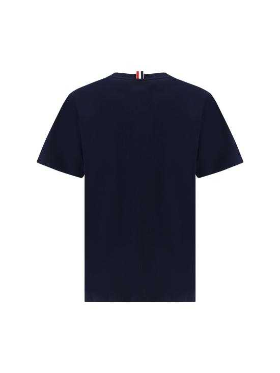 26FW 톰브라운 저지 릴렉스드 사이드 슬릿 티 MJS067A00042 415 NAVY - THOM BROWNE