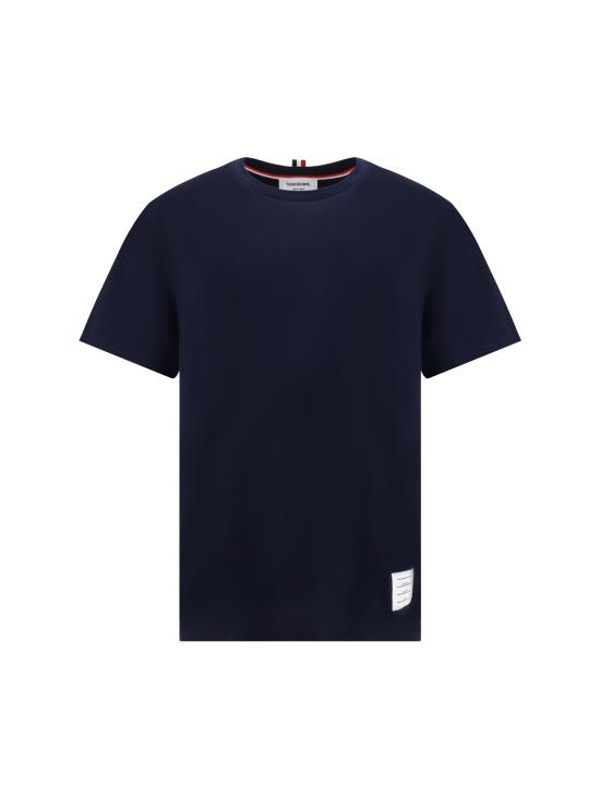 26FW 톰브라운 저지 릴렉스드 사이드 슬릿 티 MJS067A00042 415 NAVY