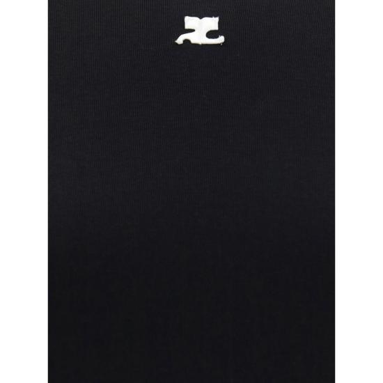 26FW 쿠레쥬 폴로 티셔츠 COVESJTS017JS00709901BB BLACK - COURREGES