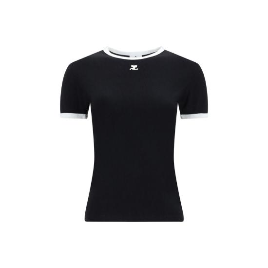 26FW 쿠레쥬 폴로 티셔츠 COVESJTS017JS00709901BB BLACK - COURREGES