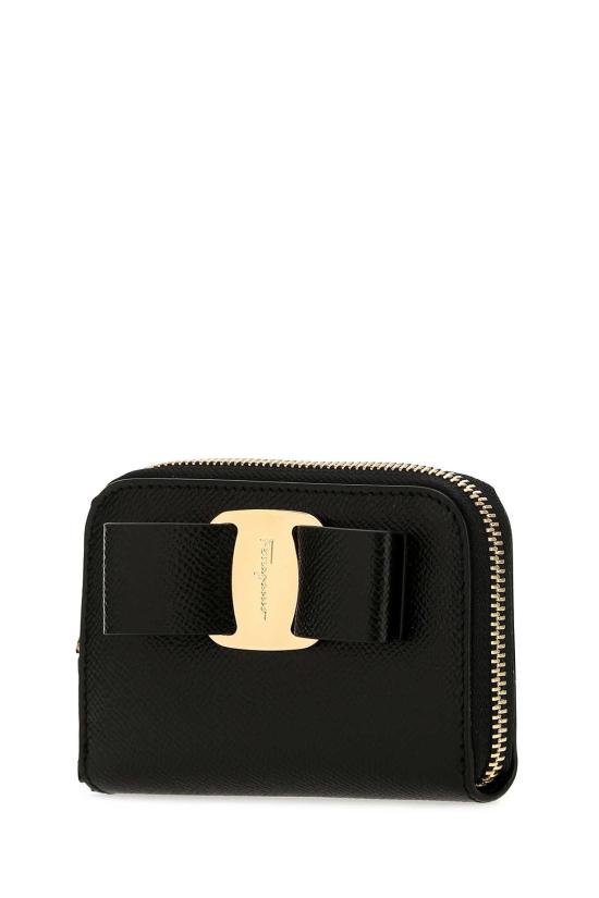 26FW 살바토레 페라가모 바라 보우 집어라운드 카드지갑 22D288725290 NERO BLACK - SALVATORE FERRAGAMO