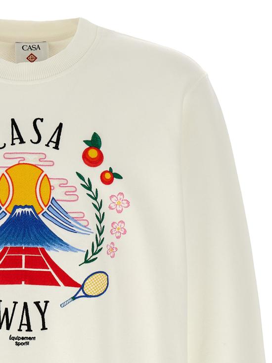  카사블랑카 긴팔 티셔츠 CA315370BM WHITE - CASABLANCA