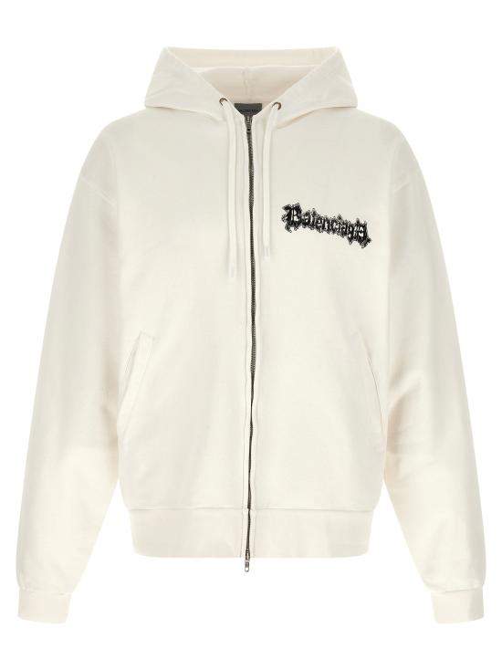26SS 발렌시아가 후드 티셔츠 BA334174BM WHITE