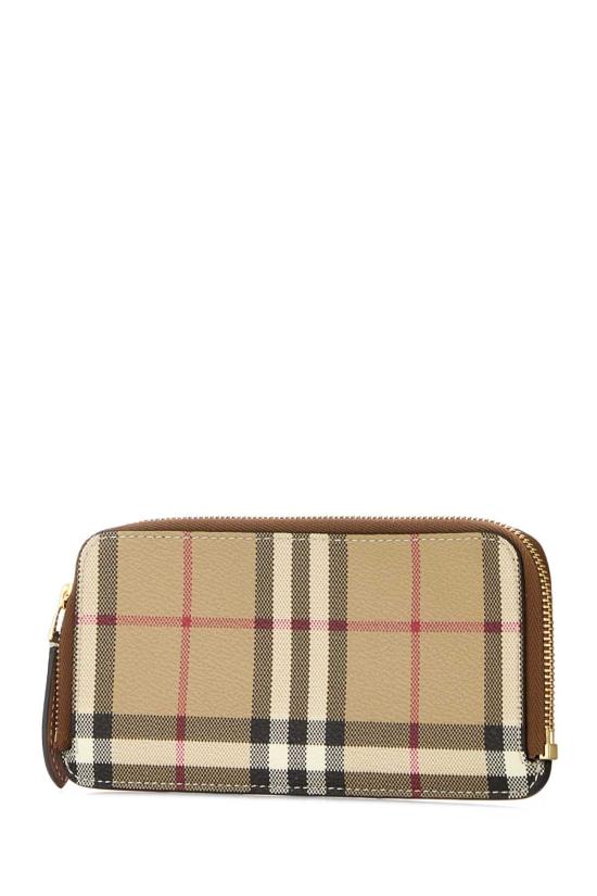 26FW 버버리 라지 체크 지퍼 카드 케이스 8109805 A9534 BROWN - BURBERRY
