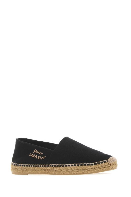 26SS 생로랑 캔버스 자수 에스파드리유 6059511P210 1000 BLACK - SAINT LAURENT