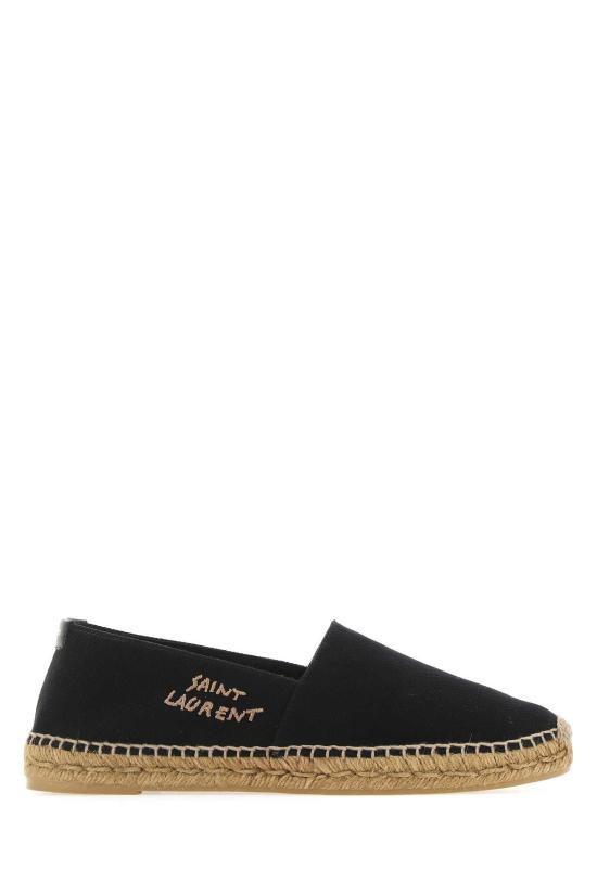 26SS 생로랑 캔버스 자수 에스파드리유 6059511P210 1000 BLACK