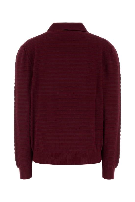 26FW 미우미우 브이넥 코튼 스웨터 MML05RSOOO184Q F0399 BURGUNDY - MIU MIU