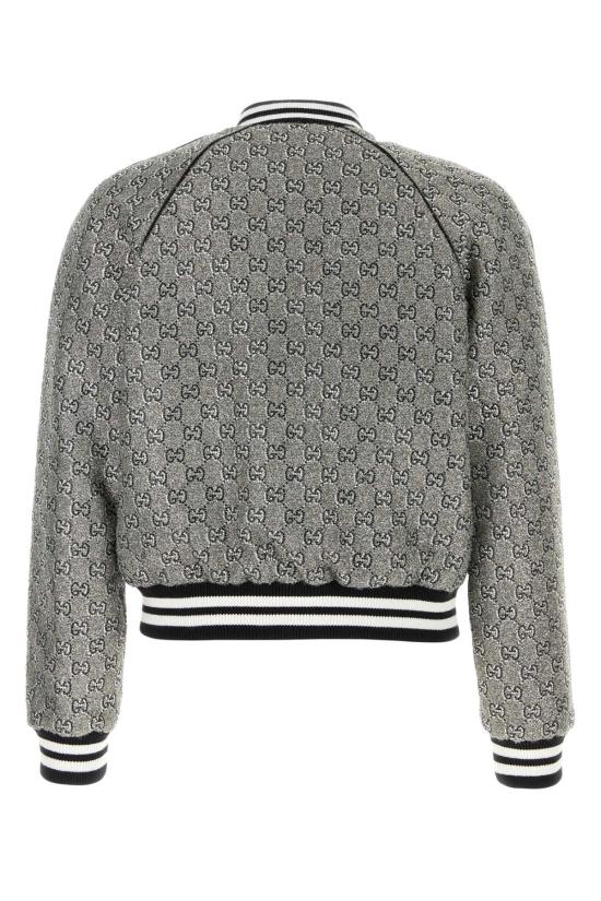  구찌 GG 엠브로이드 트위드 봄버 자켓 813282ZARWY 1098 GRAY - GUCCI