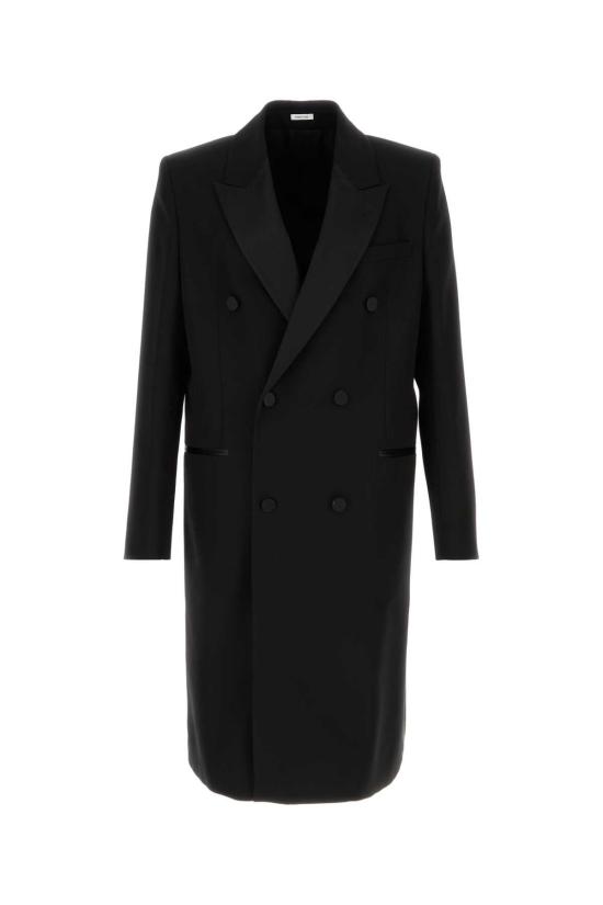26SS 알렉산더 맥퀸 코트 845470QVAAA 1000 BLACK