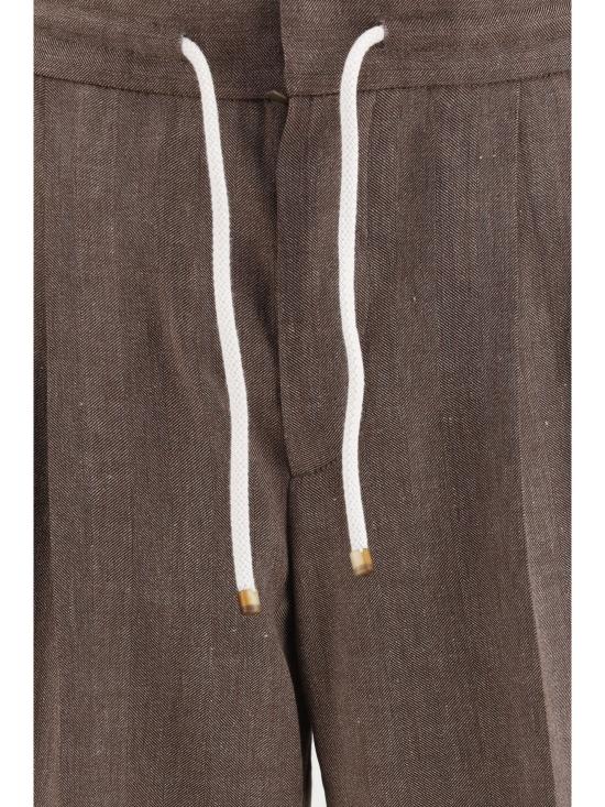26SS 브루넬로 쿠치넬리 스트레이트 팬츠 MZ408E1710 C009 BROWN - BRUNELLO CUCINELLI