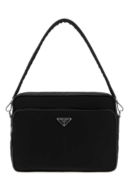 26SS 프라다 리나일론 앤 사피아노 레더 숄더백 2VH2032DMH F0002 BLACK