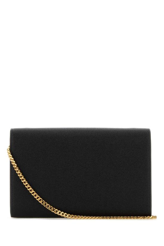  생로랑 그레인 레더 업타운 체인 지갑 6077881GF0J 1000 BLACK - SAINT LAURENT