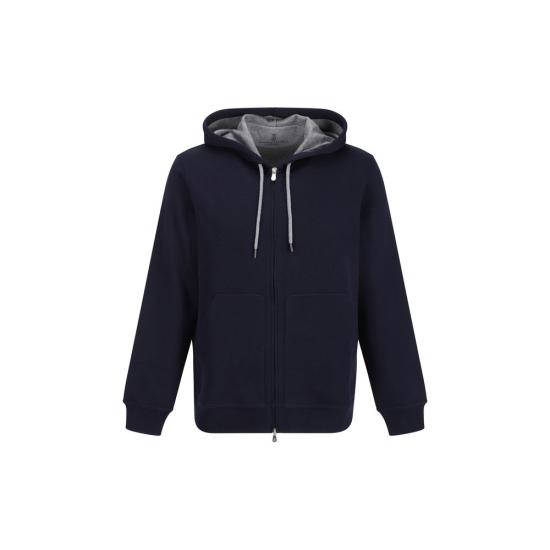 26FW 브루넬로 쿠치넬리 후드 티셔츠 BRMM8319069GC1265BB NAVY