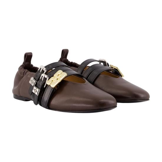 26FW 가니 플랫 슈즈 CONFIG GANS26008 BROWN - GANNI