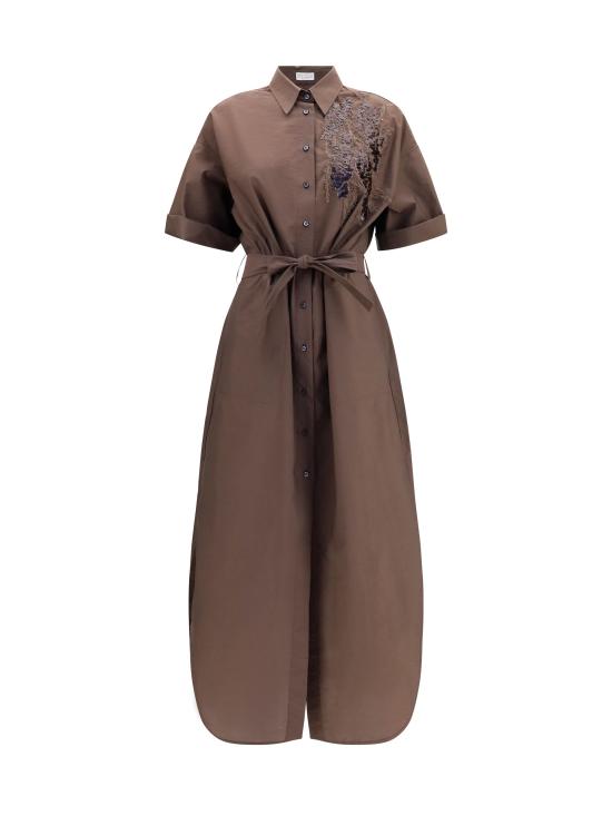 26SS 브루넬로 쿠치넬리 원피스 M0F79AHD91 C8589 BROWN