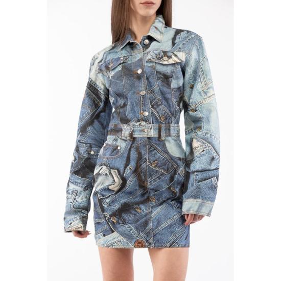  모스키노 원피스 MO232K1A04138242BX BLUE - MOSCHINO
