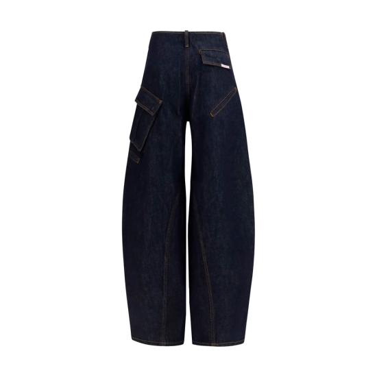 26FW 셀프 포트레이트 스트레이트 팬츠 SEPF26831PBLBLUEBB NAVY - SELF PORTRAIT