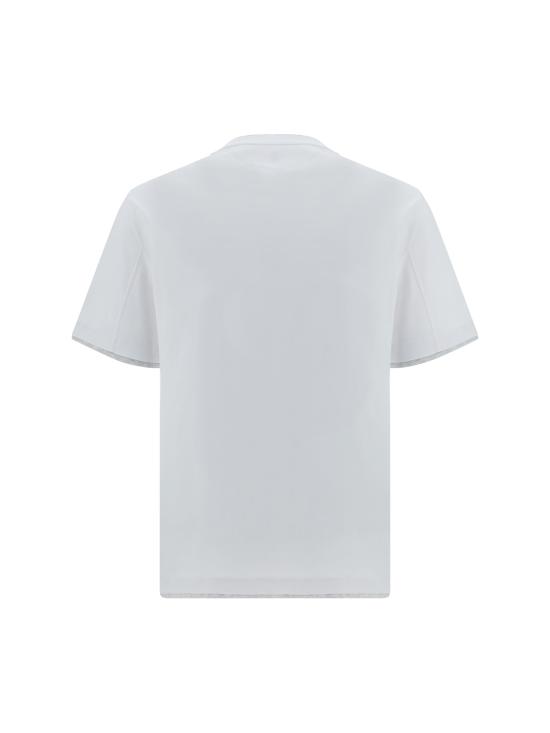26FW 브루넬로 쿠치넬리 자수 로고 티셔츠 M0B137427 CW787 WHITE - BRUNELLO CUCINELLI