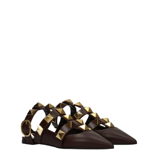  발렌티노 가라바니 플랫 슈즈 VA8547150561545BT BROWN - VALENTINO GARAVANI