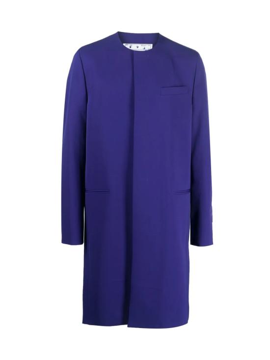 25FW 오프화이트 코트 OMER079S23FAB0013700 PURPLE - OFF WHITE