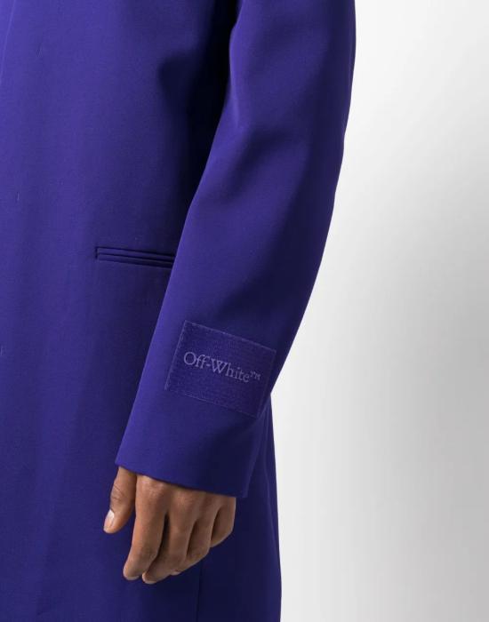 25FW 오프화이트 코트 OMER079S23FAB0013700 PURPLE - OFF WHITE