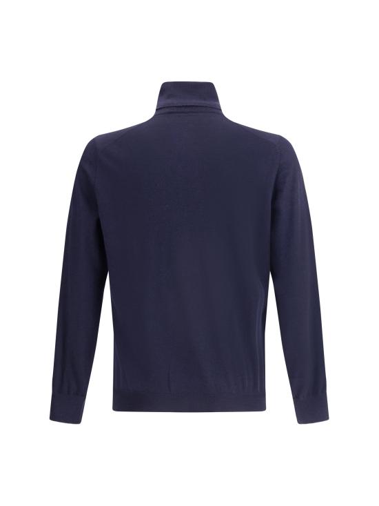 26FW 브루넬로 쿠치넬리 롤 넥 스웨터 M2400103 CW425 NAVY GRIGIO SCURO - BRUNELLO CUCINELLI