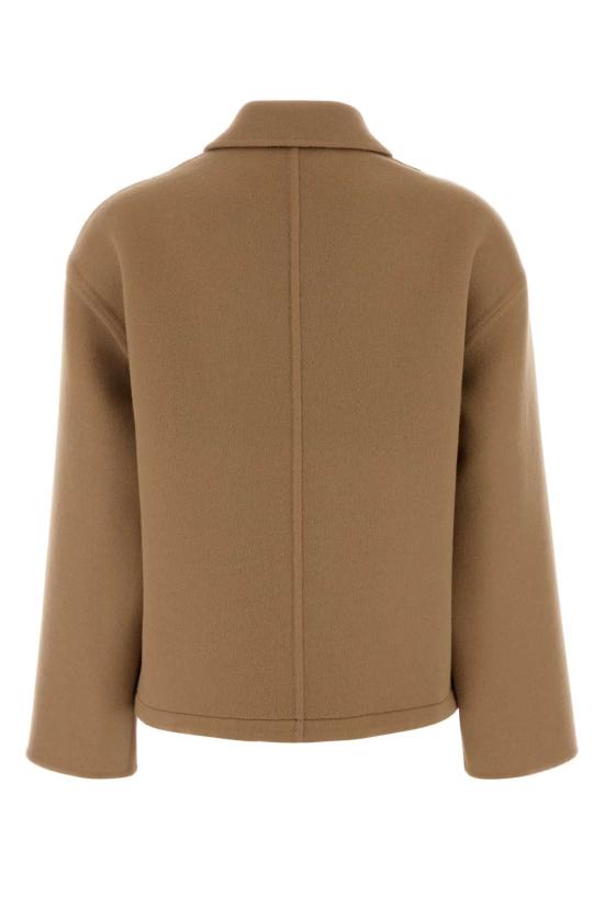 25FW 구찌 포인티드 칼라 울 집업 재킷 823859Z7ASL 2668 BEIGE - GUCCI