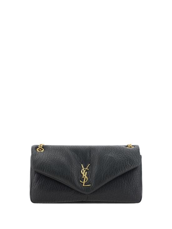 26FW 생로랑 칼립소 미디움 그레인 램스킨 숄더백 800916AACYT 1000 BLACK