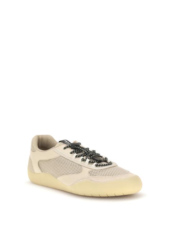  프라다 스피드락 레더 앤 메쉬 패브릭 스니커즈 2EE468FG0003ZM0 F0F24 BEIGE - PRADA