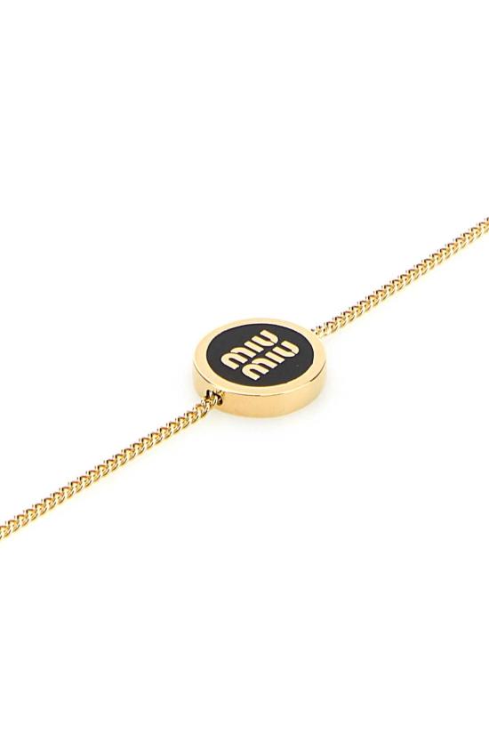  미우미우 에나멜 메탈 팔찌 5IB6322F6T F0002 GOLD - MIU MIU