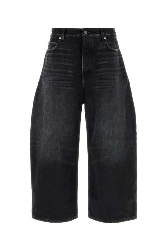 26FW 발렌시아가 커브드 데님 진 A001TUTUW54 1000 BLACK