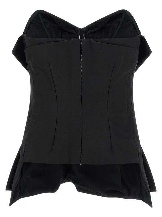 25FW 알렉산더 맥퀸 바디수트 티셔츠 MC331158BM BLACK - ALEXANDER MCQUEEN