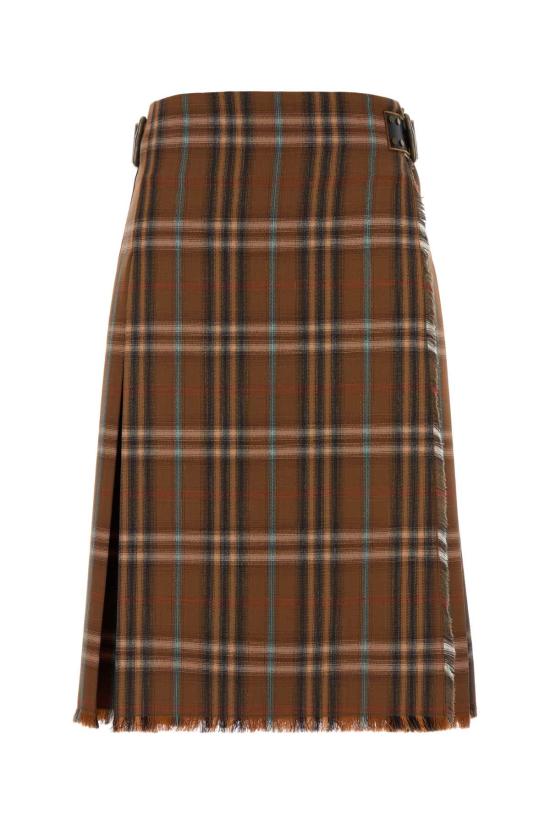 26SS 버버리 체크 울 킬트 8113987 C4032 BROWN