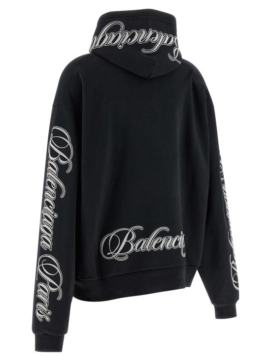 26SS 발렌시아가 후드 티셔츠 BA328941BM BLACK - BALENCIAGA
