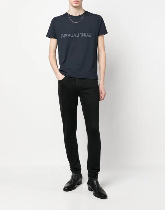  생로랑 리버스 티셔츠 663278Y37AW4145 BLUE