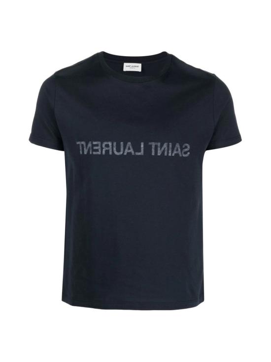  생로랑 리버스 티셔츠 663278Y37AW4145 BLUE - SAINT LAURENT