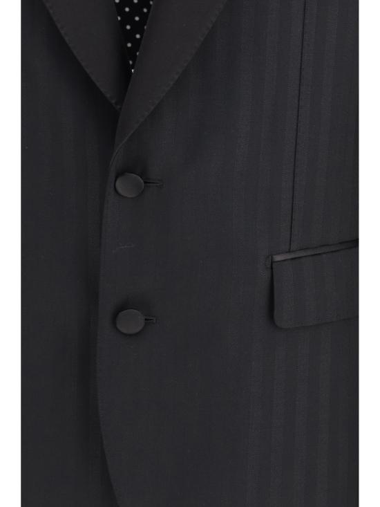26SS 돌체앤가바나 페킨 울 자카드 싱글 브레스티드 시칠리아 라이즈 자켓 G2TV4TFR226 N0000 BLACK - DOLCE & GABBANA