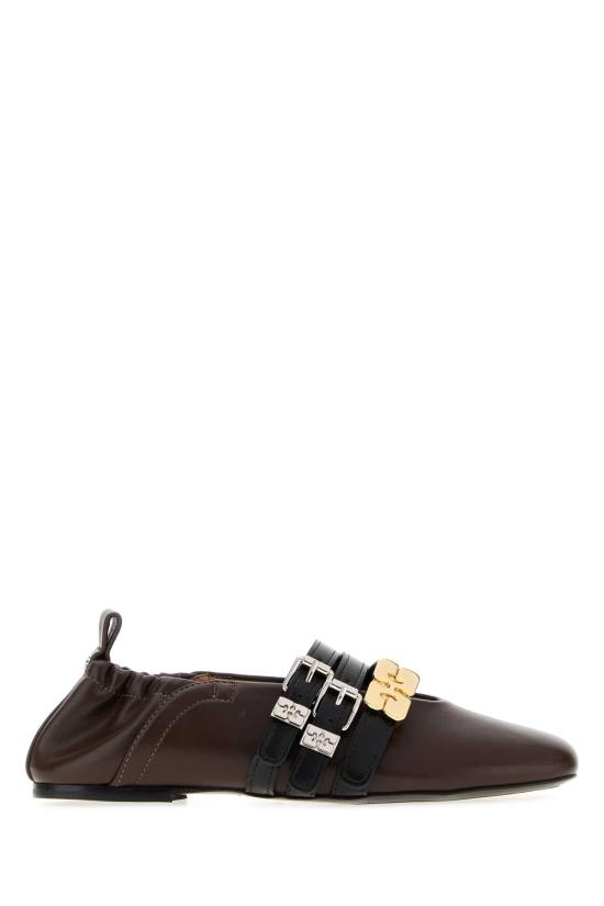 26FW 가니 플랫 슈즈 D1020001 ZWX BROWN