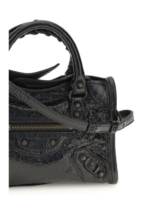 26FW 발렌시아가 르 시티 나노 램스킨 탑핸들 토트백 8657642ACFH 1000 BLACK - BALENCIAGA