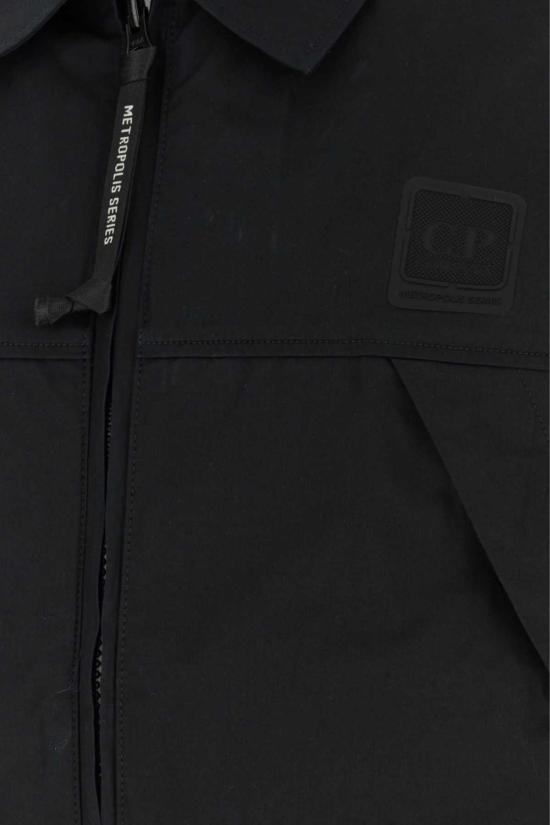 26SS 씨피 컴퍼니 메트로폴리스 시리즈 가바딘 집 오버셔츠 20CLOS062A006472A 999 BLACK - C.P. COMPANY